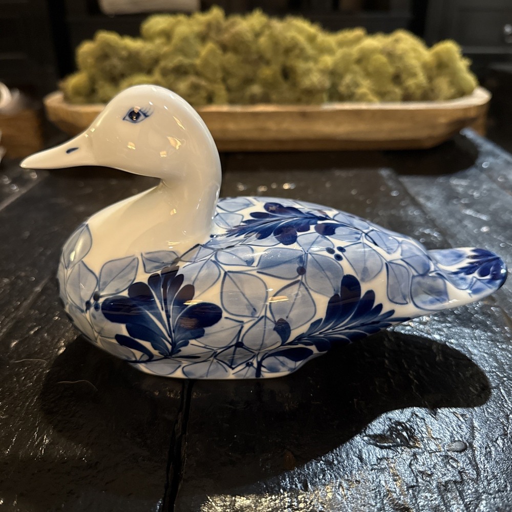 Genin Trudeau Fine Porcelain Blue White Duck Chinoiserie, cottagecore Philippine